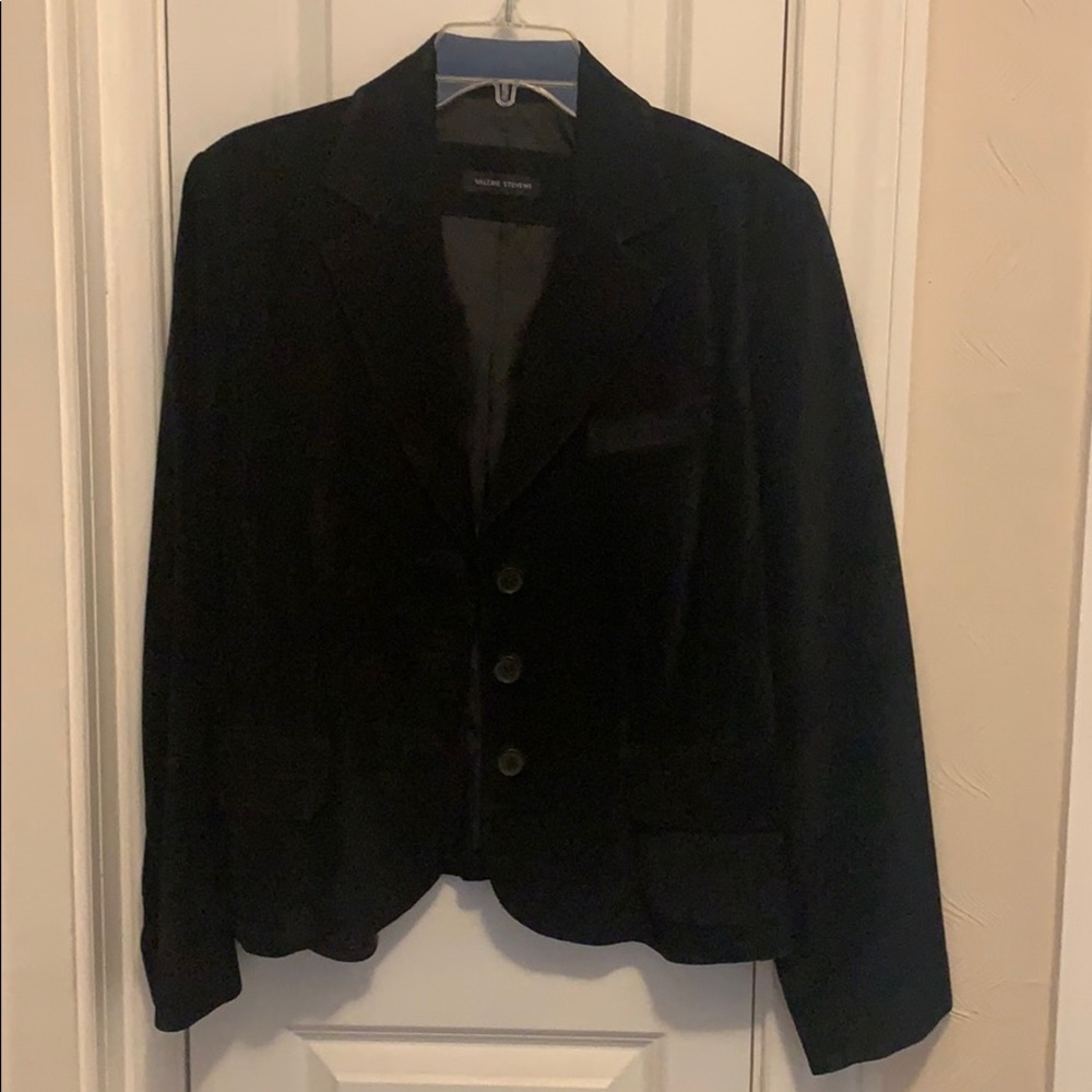 Black suede blazer size large